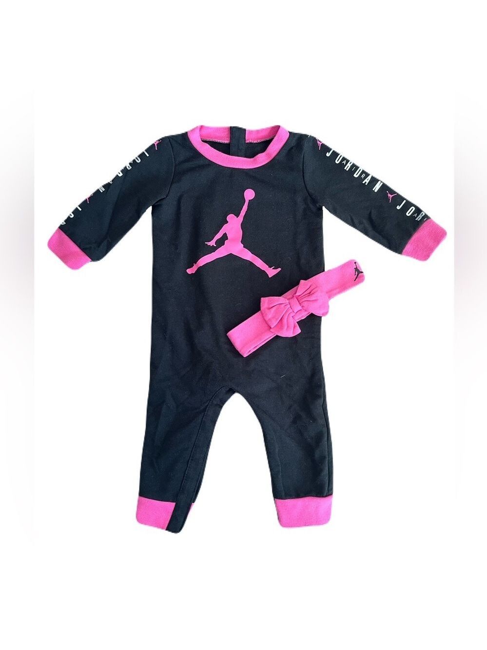 🔥HOST PICK 🔥Air Jordan‎ Kids Romper Set - Black and Pink